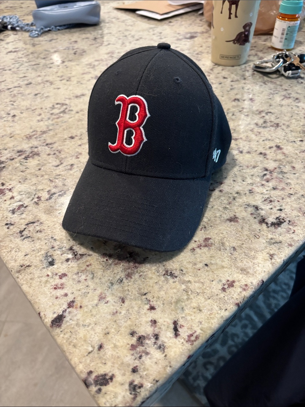 '47 Unisex Black Boston Red Sox Cap with Red B Logo